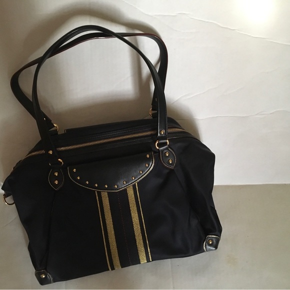 MZ Wallace Navy and Gold Tote Bag 20 inches by 12 inches - Picture 2 of 7